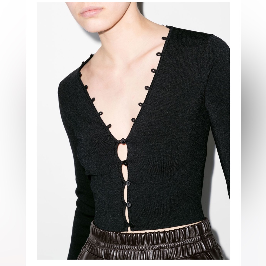 Nanushka Danique Cropped Cardigan Xl - Fits Like A Large